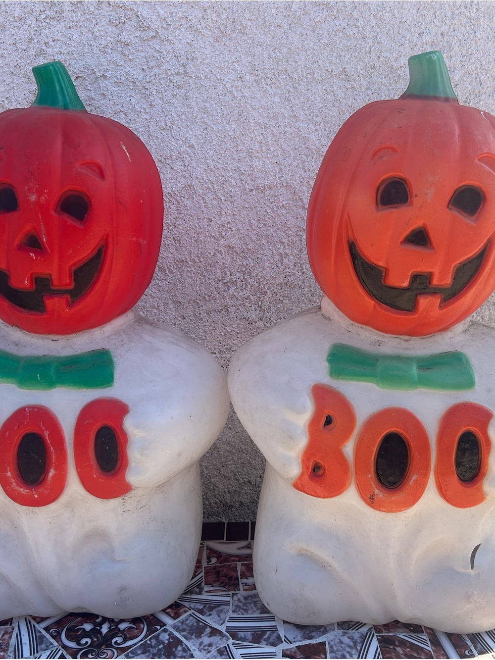 VINTAGE TPI GHOST JACK O LANTERN BLOW MOLDS PAIR AS IS
